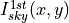 I_{sky}^{1st}(x,y)